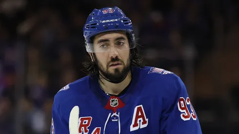 Mika Zibanejad at Madison Square Garden in New York City.