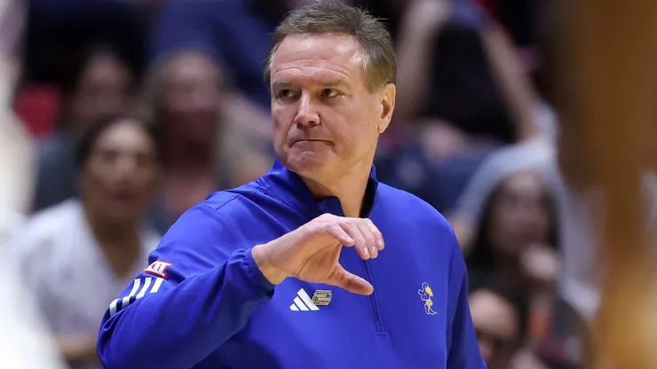 Head coach Bill Self of the Kansas Jayhawks