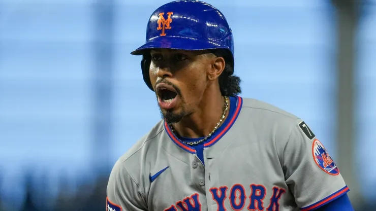Francisco Lindor #12 of the New York Mets.