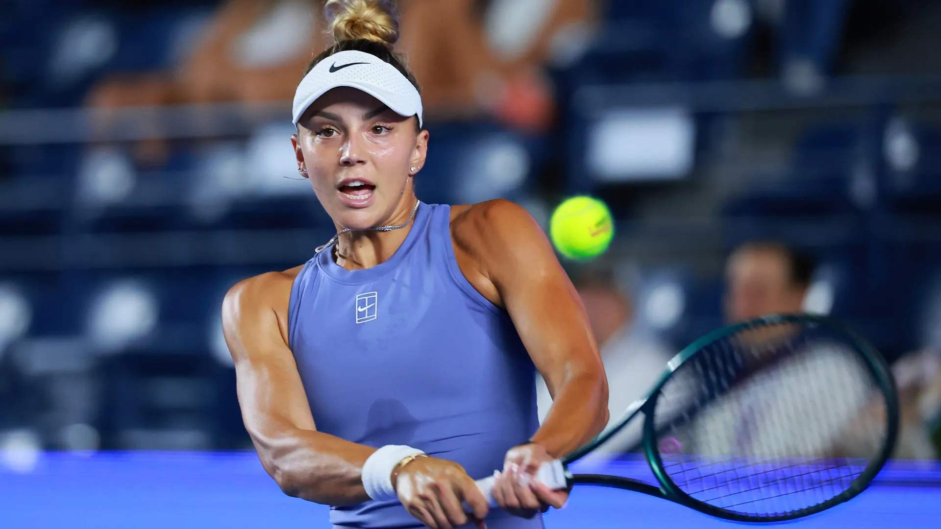 Jaqueline Cristian at day 1 of the WTA 500 Open GNP Seguros Monterrey 2025 (Source: Hector Vivas/Getty Images)