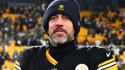 Aaron Rodgers #8 of the Pittsburgh Steelers.