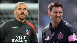 Antoine Griezmann of Atletico Madrid and Lionel Messi of Inter Miami.