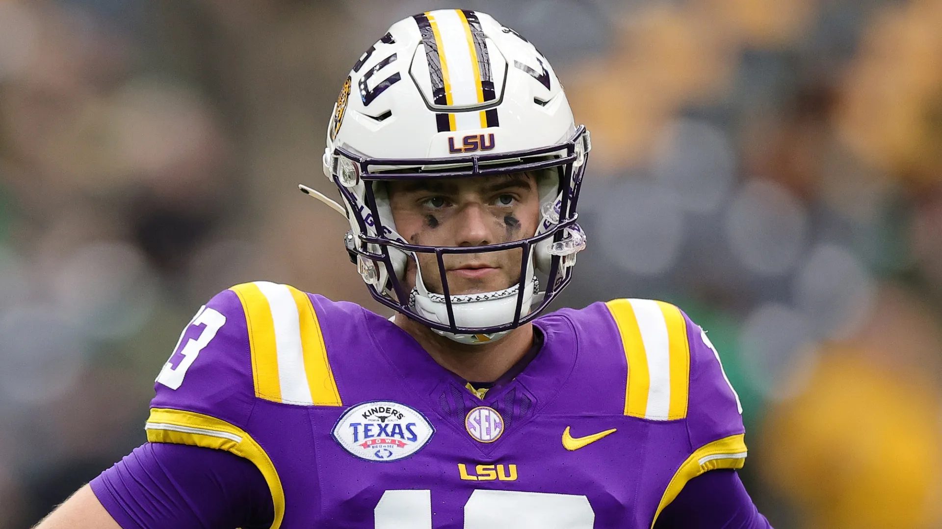 Garrett Nussmeier during a game with LSU