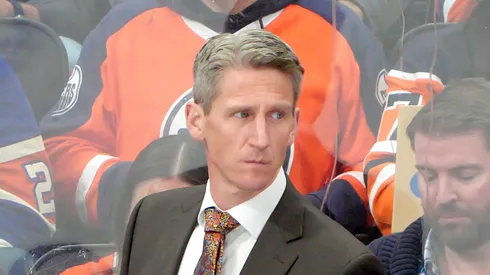 Kris Knoblauch of the Edmonton Oilers at Rogers Place