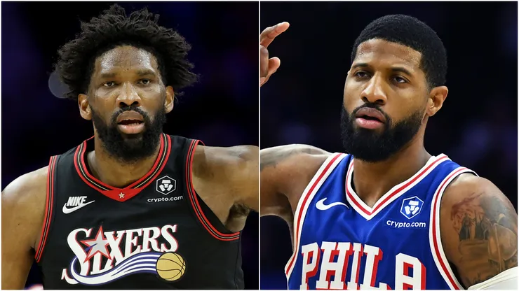 Joel Embiid and Paul George of Philadelphia 76ers.