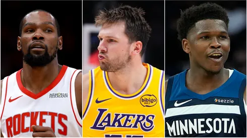 Kevin Durant, Luka Doncic and Anthony Edwards.