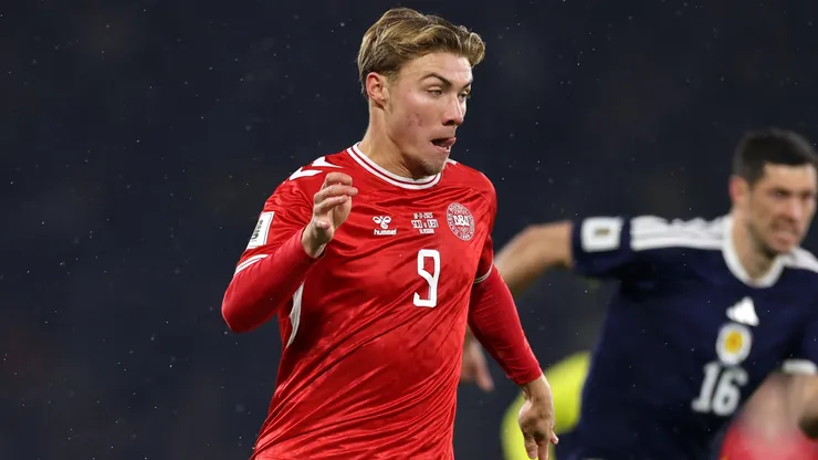 Rasmus Højlund of Denmark