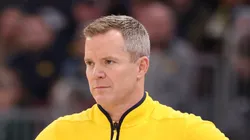 Head coach Dusty May of the Michigan Wolverines