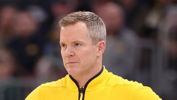 Head coach Dusty May of the Michigan Wolverines