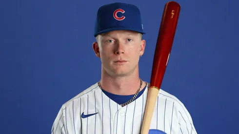 Pete Crow-Armstrong #4 of the Chicago Cubs poses for a portrait.