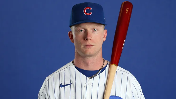 Pete Crow-Armstrong #4 of the Chicago Cubs poses for a portrait.