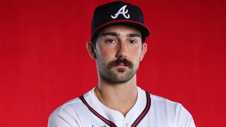 Spencer Strider #99 of the Braves poses for a photo during Spring Training.