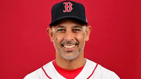 Manager Alex Cora #13 of the Boston Red Sox poses for a picture.