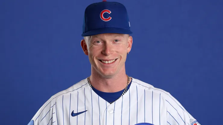 Pete Crow-Armstrong #4 of the Chicago Cubs poses for a portrait.