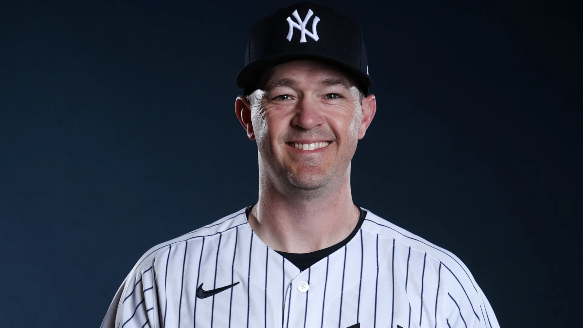 Matt Blake poses for a photo during Yankees Photo Day. Chris Graythen/Getty Images