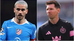 Antoine Griezmann of Atletico Madrid and Lionel Messi of Inter Miami.