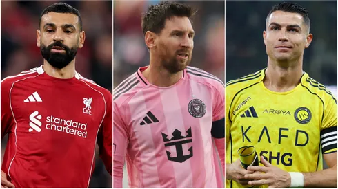 Mohamed Salah, Lionel Messi and Cristiano Ronaldo.