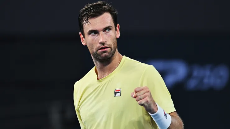 Quentin Halys during day two of the 2026 Brisbane International.