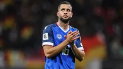 David Hancko of Slovakia reacts following the FIFA World Cup 2026 qualifier match.