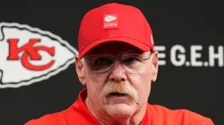 Andy Reid of the Kansas City Chiefs speaking to the media.