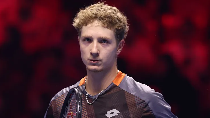 Martin Landaluce during his Men's Singles Group Stage match of the Next Gen ATP Finals in 2025.