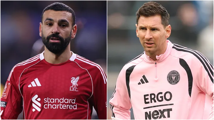 Mohamed Salah of Liverpool and Lionel Messi of Inter Miami.