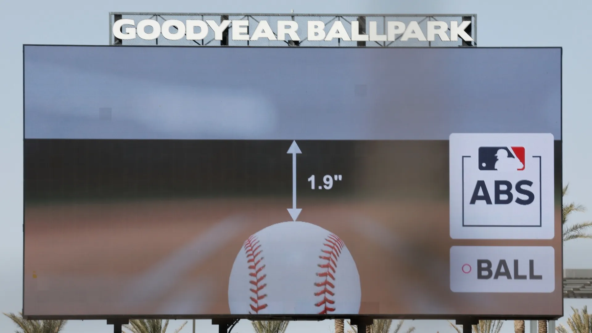 A general view of the scoreboard during an ABS challenge in 2025 (Source: Tim Warner/Getty Images)