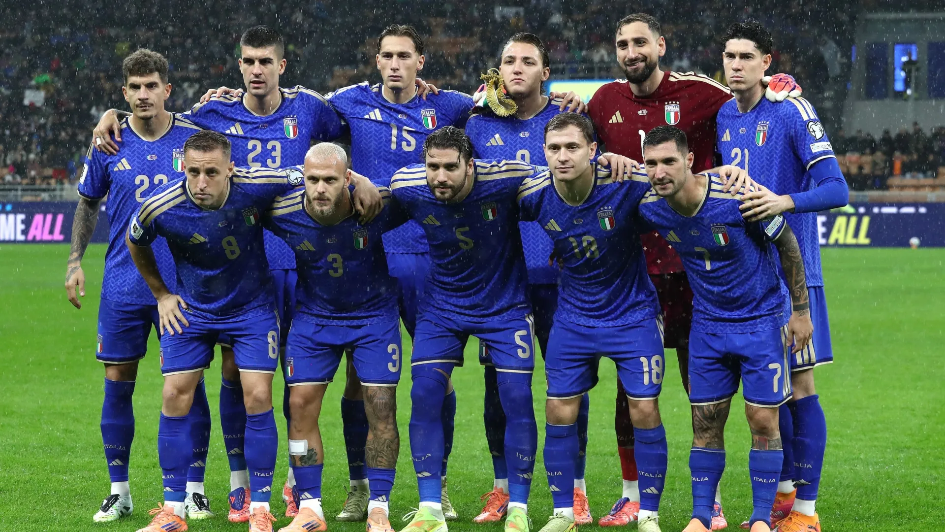 Italy team line up before the FIFA World Cup 2026 qualifier match in 2025 (Source: Marco Luzzani/Getty Images)