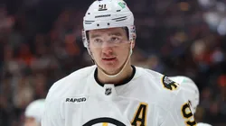 Nikita Zadorov at Honda Center in Anaheim, California.