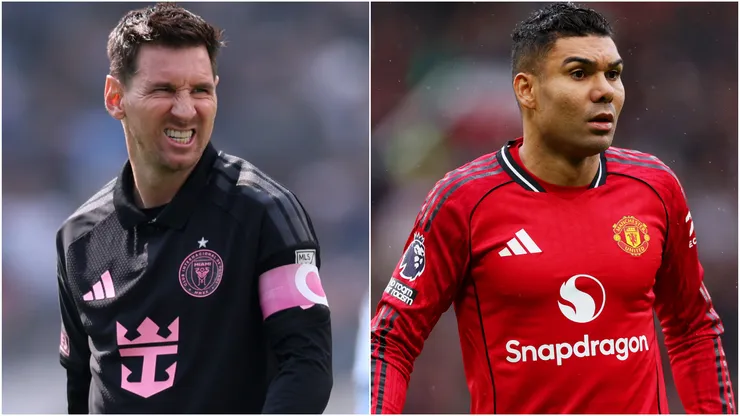 Lionel Messi of Inter Miami and Casemiro of Manchester United.