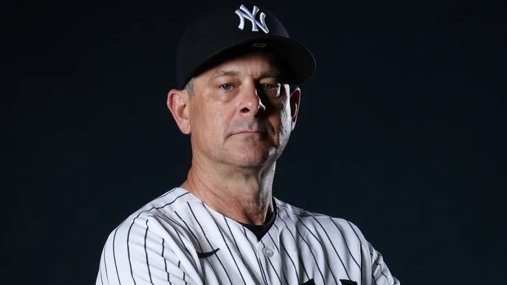 Aaron Boone poses for a photo during Photo Day.
