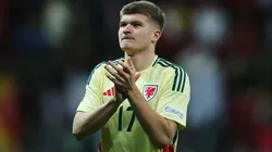 Jordan James of Wales during the UEFA Nations League 2024/25 League B Group B4 match in 2025.