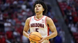 Brayden Burries #5 of the Arizona Wildcats during the 2026 NCAA Men's Basketball Tournament.
