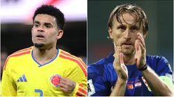 Luis Diaz of Colombia and Luka Modric of Croatia.
