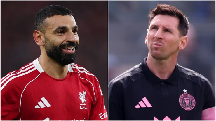 Mohamed Salah of Liverpool and Lionel Messi of Inter Miami.