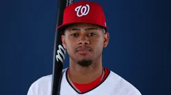 Sergio Alcantara #80 with the Nationals poses for a photo.