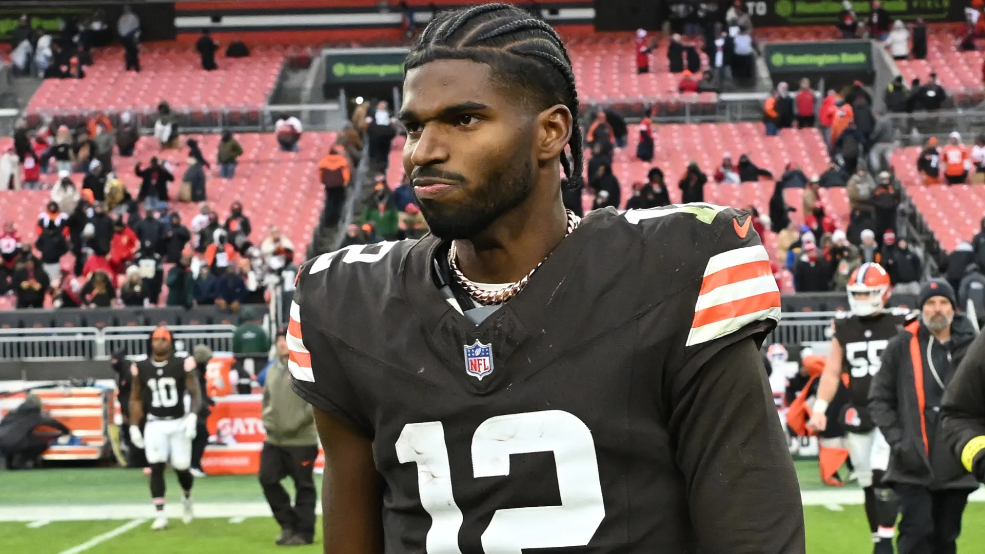 Shedeur Sanders #12 of the Cleveland Browns