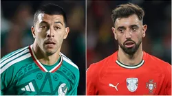 Erik Lira of Mexico and Bruno Fernandes of Portugal.