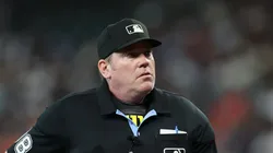 Home plate umpire Chris Conroy during a challenge