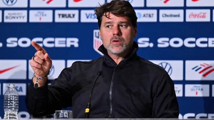 U.S. Men's National Team head coach Mauricio Pochettino talks with the media.