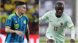 James Rodriguez of Colombia and N´Golo Kante of France.