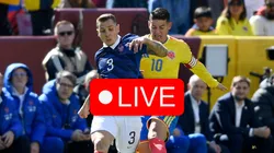 Lucas Digne of France and James Rodriguez of Colombia.