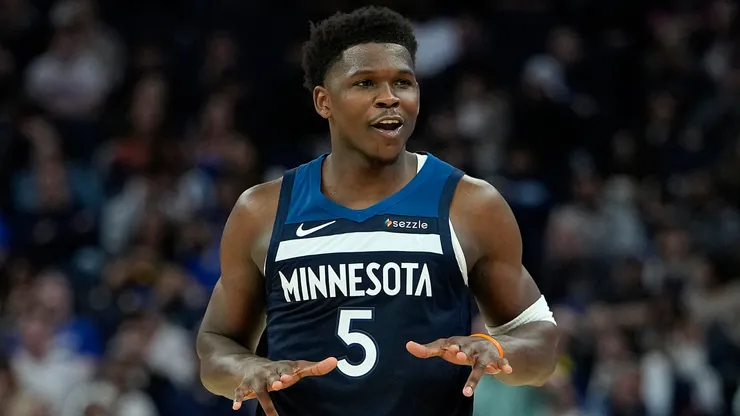 Anthony Edwards #5 of the Minnesota Timberwolves in 2026.