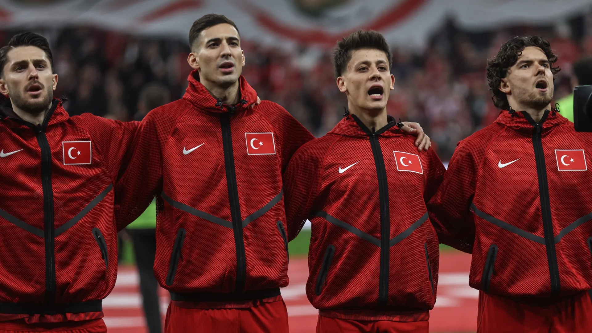Ismail Yuksek, Mert Muldur, Arda Guler and Ferdi Kadioglu of Turkiye (Source: Burak Kara/Getty Images)