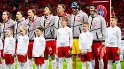 Poland National team seen during anthem during the FIFA World Cup 2026 European Qualifiers KO play-offs match.