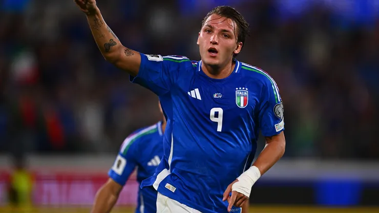 Mateo Retegui of Italy during a FIFA World Cup 2026 qualifier match.