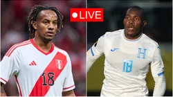 Andre Carrillo of Peru and Dixon Ramirez of Honduras.