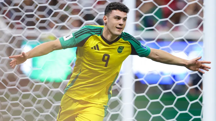 Bailey Cadamarteri of Jamaica during the FIFA World Cup 2026 Qualifying Playoff tournament match.