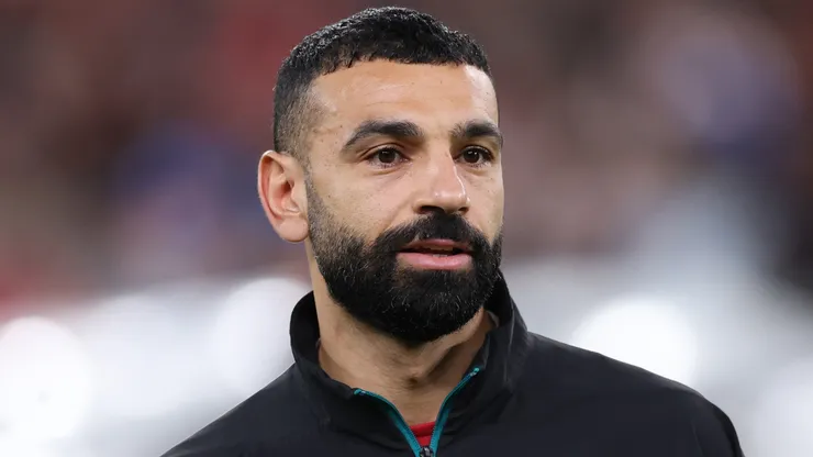 Mohamed Salah of Liverpool looks on before during the UEFA Champions League 2025/26 Round of 16 Second Leg match.