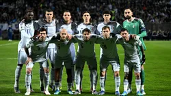 Players of Italy pose for a team photo.